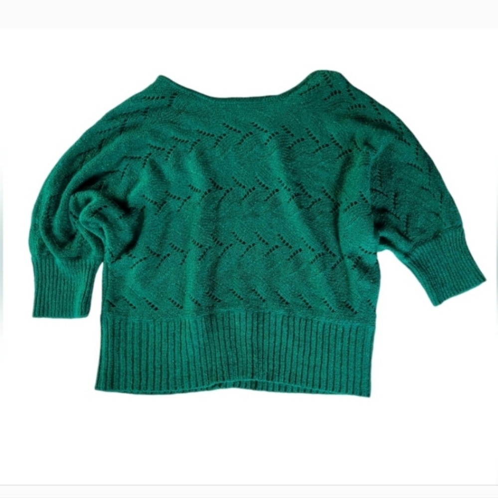 Size 22/24W Green Sweater Short Sleeve